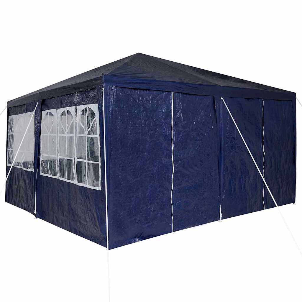 Party-Zelt Blau, Weiß 400 x 400 x 266 cm Polyester, Stahl