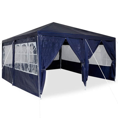 Party-Zelt Blau, Weiß 400 x 400 x 266 cm Polyester, Stahl