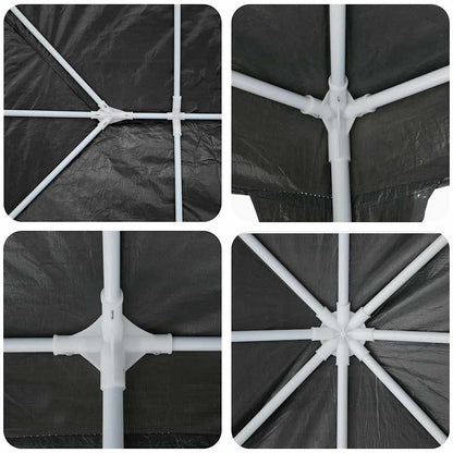 Party-Zelt Anthrazit, Weiß 400 x 400 x 266 cm Polyester, Stahl