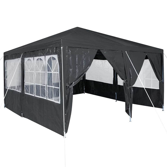 Party-Zelt Anthrazit, Weiß 400 x 400 x 266 cm Polyester, Stahl