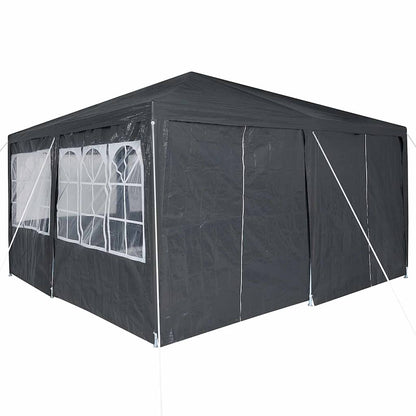 Party-Zelt Anthrazit, Weiß 400 x 400 x 266 cm Polyester, Stahl