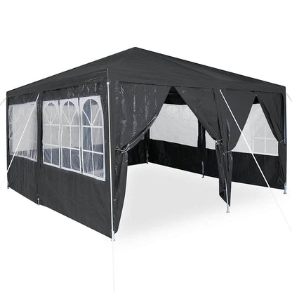 Party-Zelt Anthrazit, Weiß 400 x 400 x 266 cm Polyester, Stahl