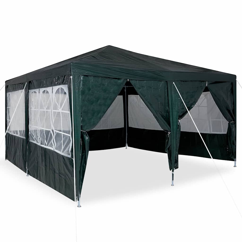 Party-Zelt Grün, Weiß 400 x 400 x 266 cm Polyester, Stahl