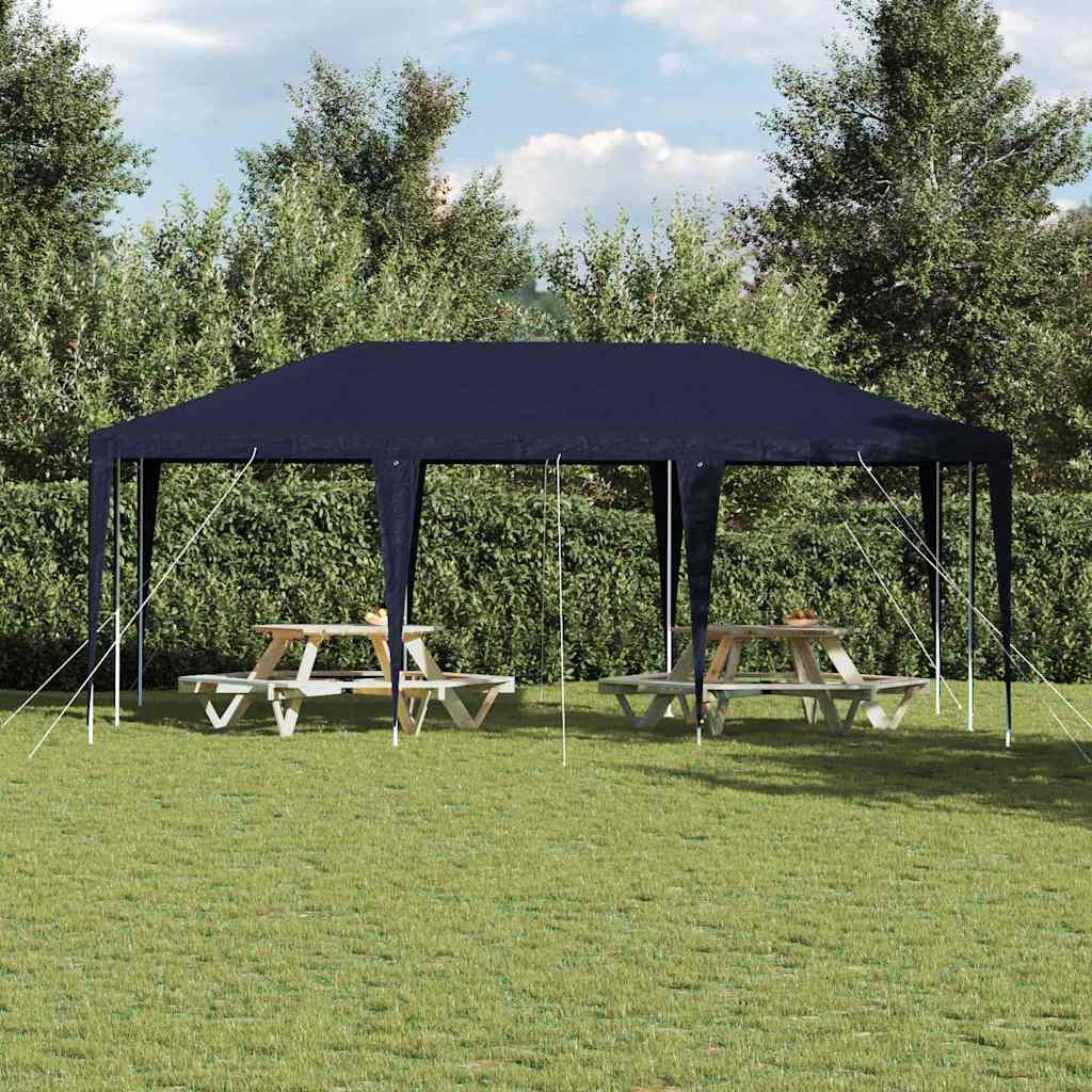 Party-Zelt Blau, Weiß 600 x 400 x 266 cm Polyester, Stahl