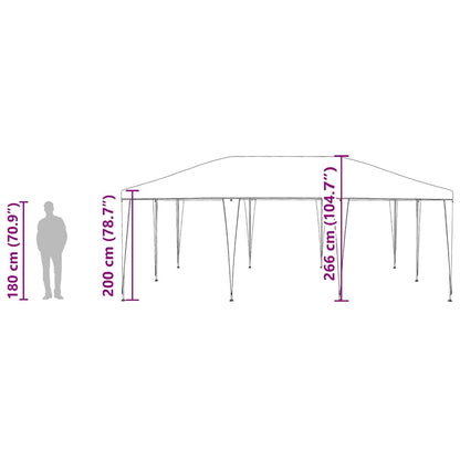 Party-Zelt Grün, Weiß 600 x 400 x 266 cm Polyester, Stahl