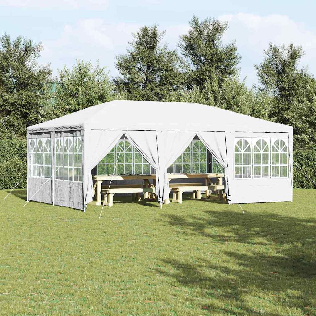 Party-Zelt Weiß 600 x 400 x 266 cm Polyester und Stahl