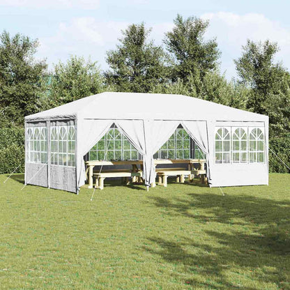 Party-Zelt Weiß 600 x 400 x 266 cm Polyester und Stahl