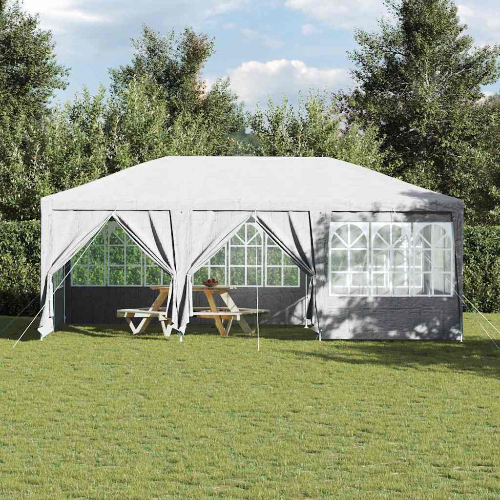 Party-Zelt Weiß 600 x 400 x 266 cm Polyester und Stahl