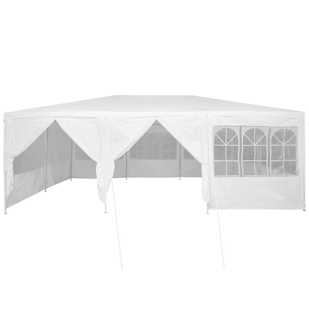 Party-Zelt Weiß 600 x 400 x 266 cm Polyester und Stahl