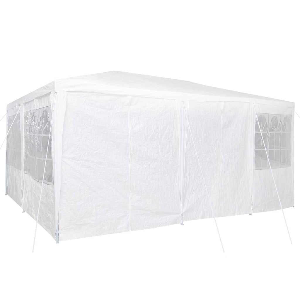 Party-Zelt Weiß 600 x 400 x 266 cm Polyester und Stahl