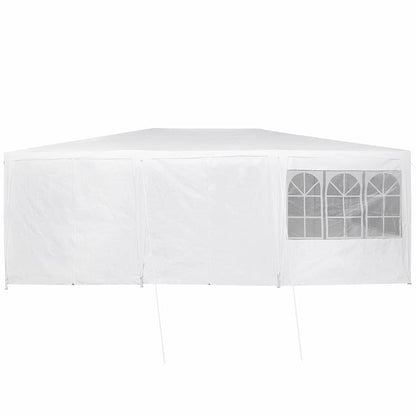 Party-Zelt Weiß 600 x 400 x 266 cm Polyester und Stahl