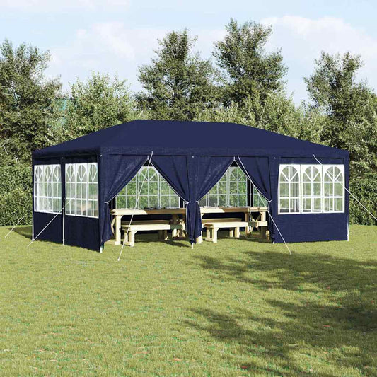 Party-Zelt Blau, Weiß 600 x 400 x 266 cm Polyester, Stahl