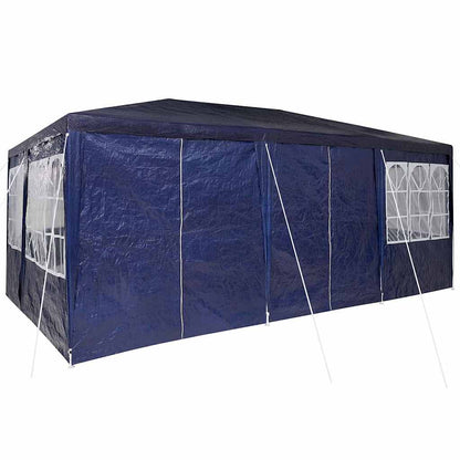 Party-Zelt Blau, Weiß 600 x 400 x 266 cm Polyester, Stahl