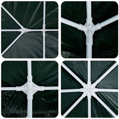 Party-Zelt Grün und Weiß 600 x 400 x 266 cm Polyester und Stahl