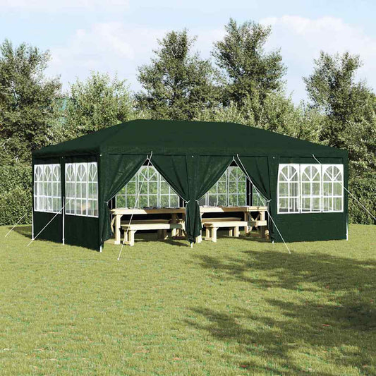 Party-Zelt Grün, Weiß 600 x 400 x 266 cm Polyester, Stahl