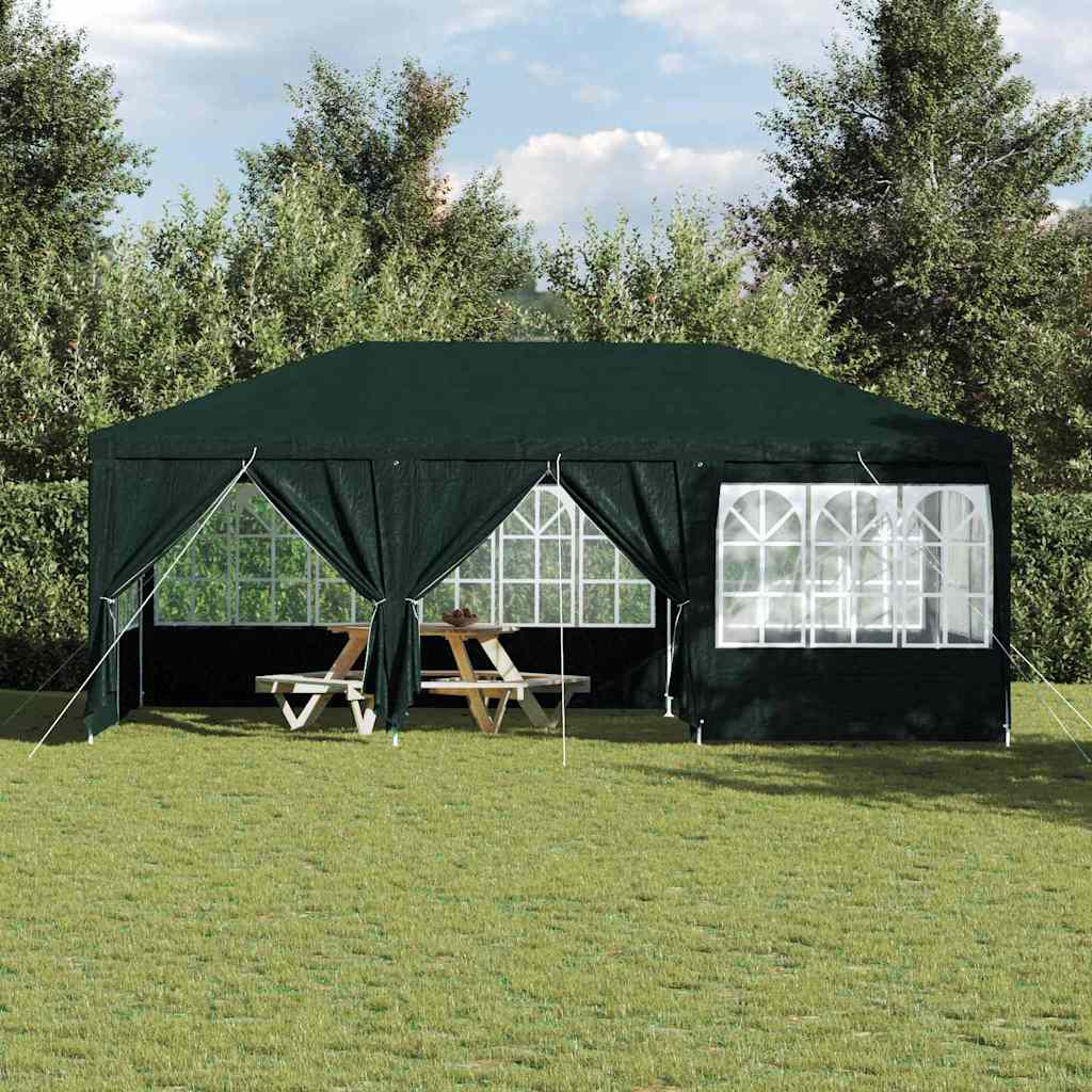 Party-Zelt Grün, Weiß 600 x 400 x 266 cm Polyester, Stahl
