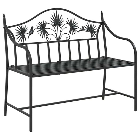 Gartenbank Schwarz 104 x 54 x 93cm Stahl