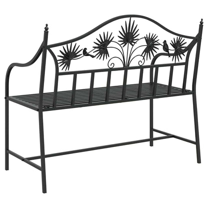 Gartenbank Schwarz 104 x 54 x 93cm Stahl