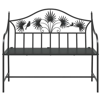 Gartenbank Schwarz 104 x 54 x 93cm Stahl