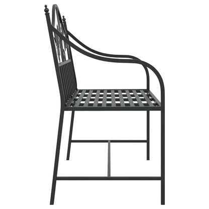 Gartenbank Schwarz 104 x 54 x 93cm Stahl