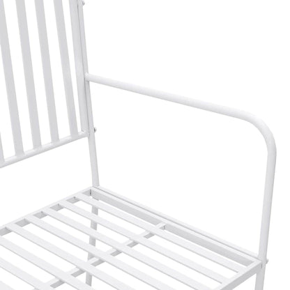 Gartenbank Weiß 104 x 54 x 93cm Stahl