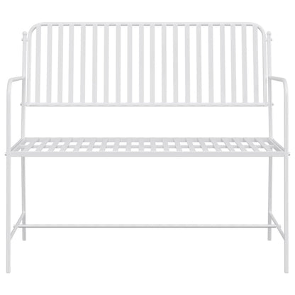 Gartenbank Weiß 104 x 54 x 93cm Stahl