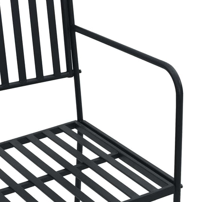 Gartenbank Schwarz 104 x 54 x 93cm Stahl