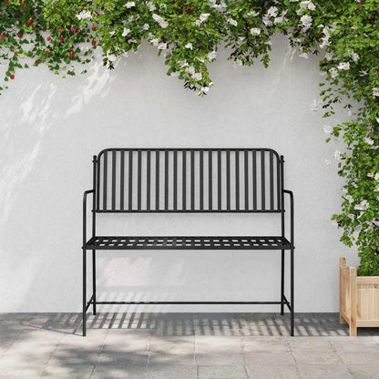 Gartenbank Schwarz 104 x 54 x 93cm Stahl