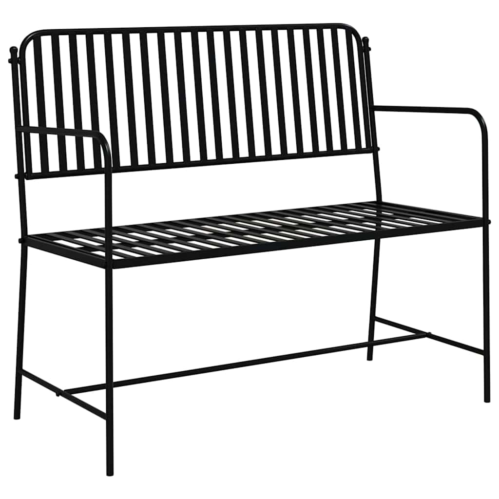 Gartenbank Schwarz 104 x 54 x 93cm Stahl