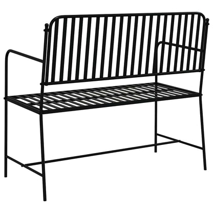 Gartenbank Schwarz 104 x 54 x 93cm Stahl