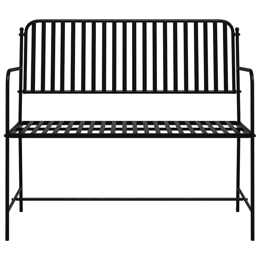Gartenbank Schwarz 104 x 54 x 93cm Stahl