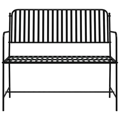 Gartenbank Schwarz 104 x 54 x 93cm Stahl