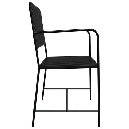 Gartenbank Schwarz 104 x 54 x 93cm Stahl