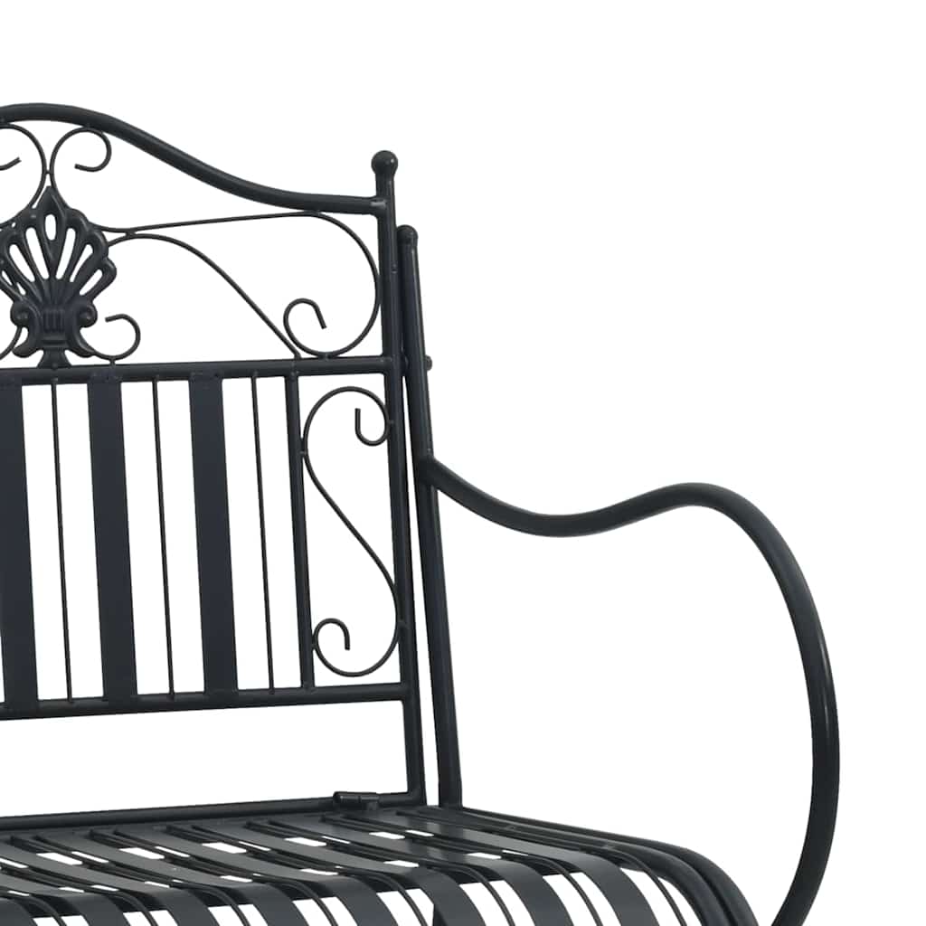 Gartenbank Schwarz 104 x 54 x 93cm Stahl
