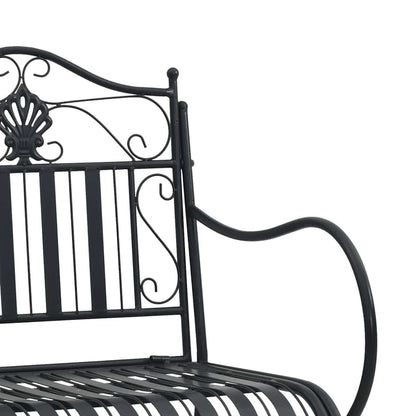 Gartenbank Schwarz 104 x 54 x 93cm Stahl