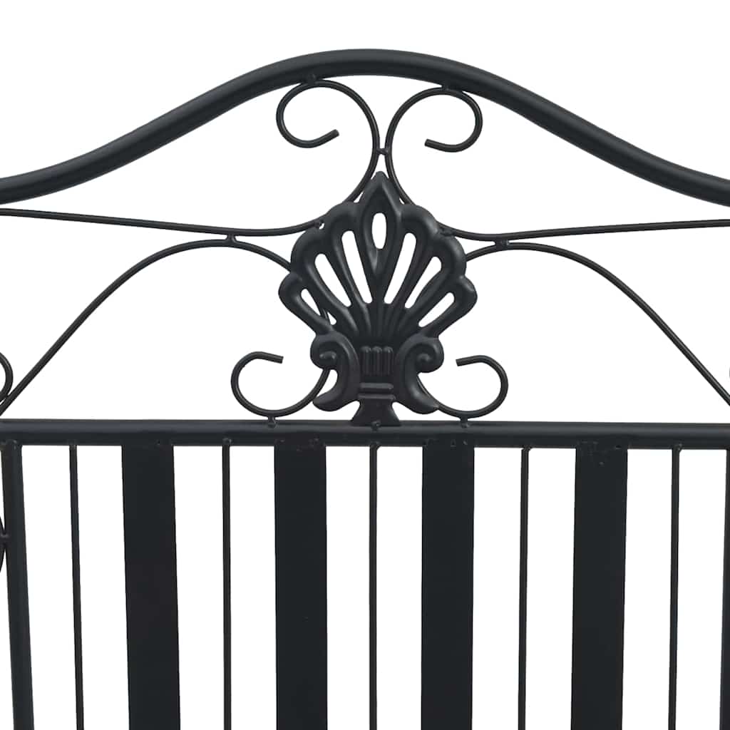 Gartenbank Schwarz 104 x 54 x 93cm Stahl