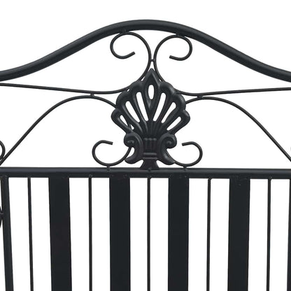 Gartenbank Schwarz 104 x 54 x 93cm Stahl