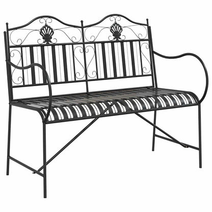 Gartenbank Schwarz 104 x 54 x 93cm Stahl