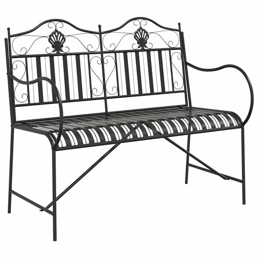 Gartenbank Schwarz 104 x 54 x 93cm Stahl
