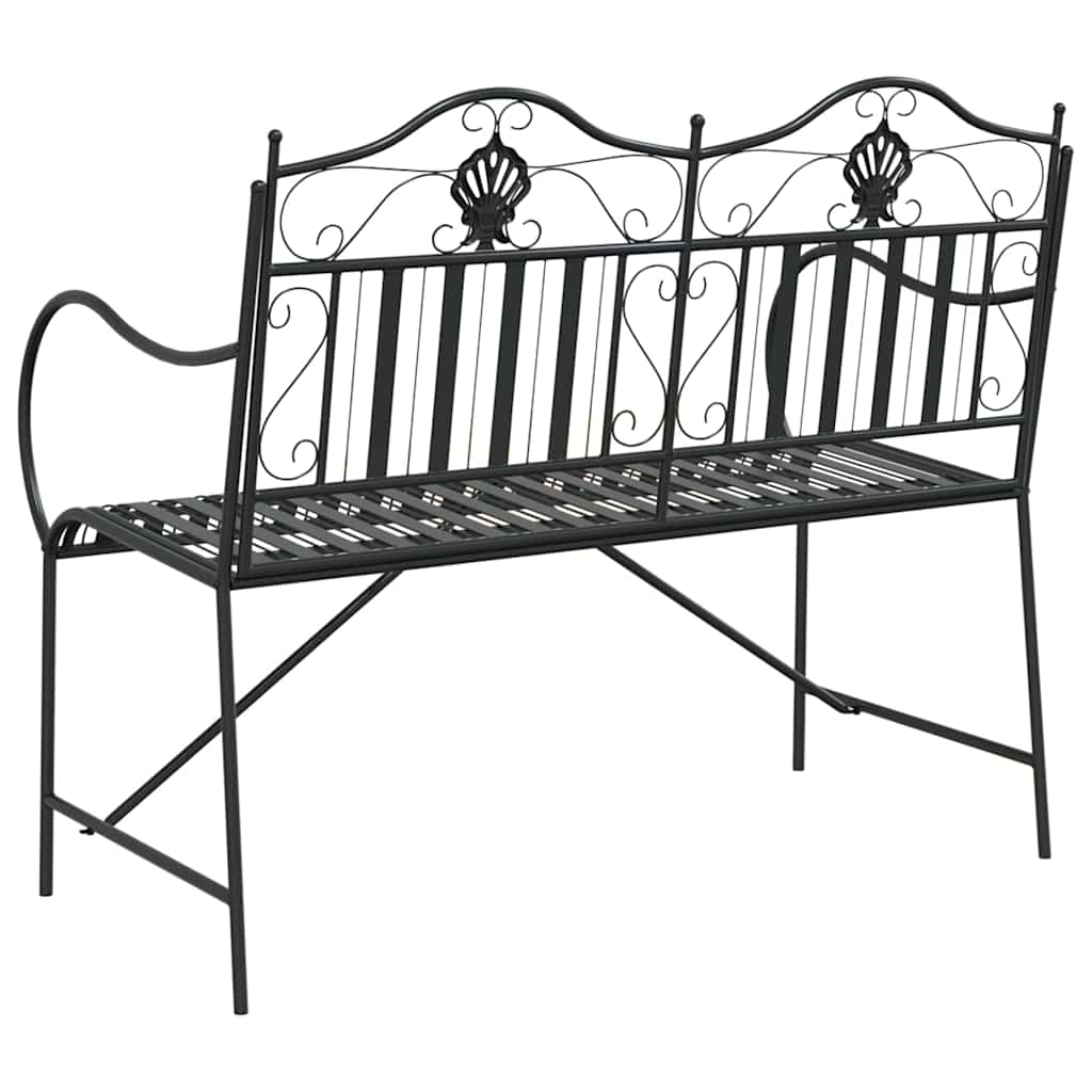 Gartenbank Schwarz 104 x 54 x 93cm Stahl