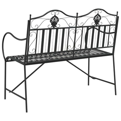 Gartenbank Schwarz 104 x 54 x 93cm Stahl
