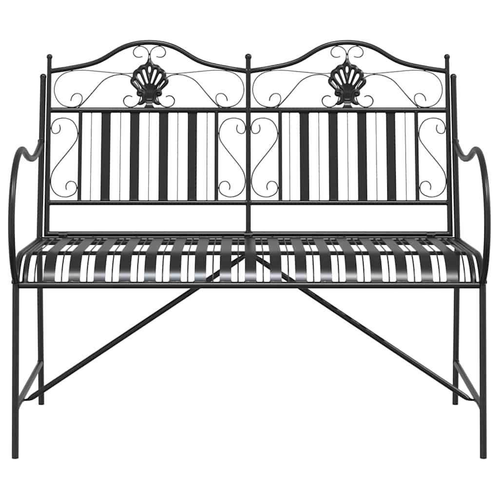 Gartenbank Schwarz 104 x 54 x 93cm Stahl