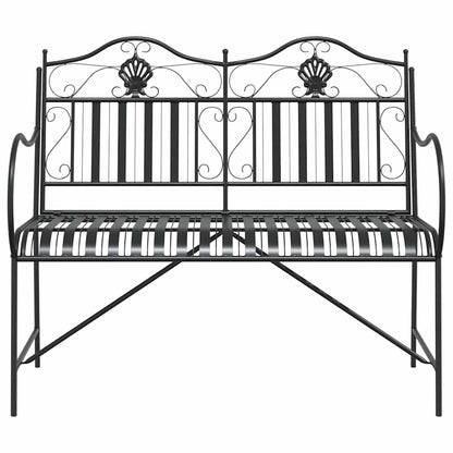 Gartenbank Schwarz 104 x 54 x 93cm Stahl