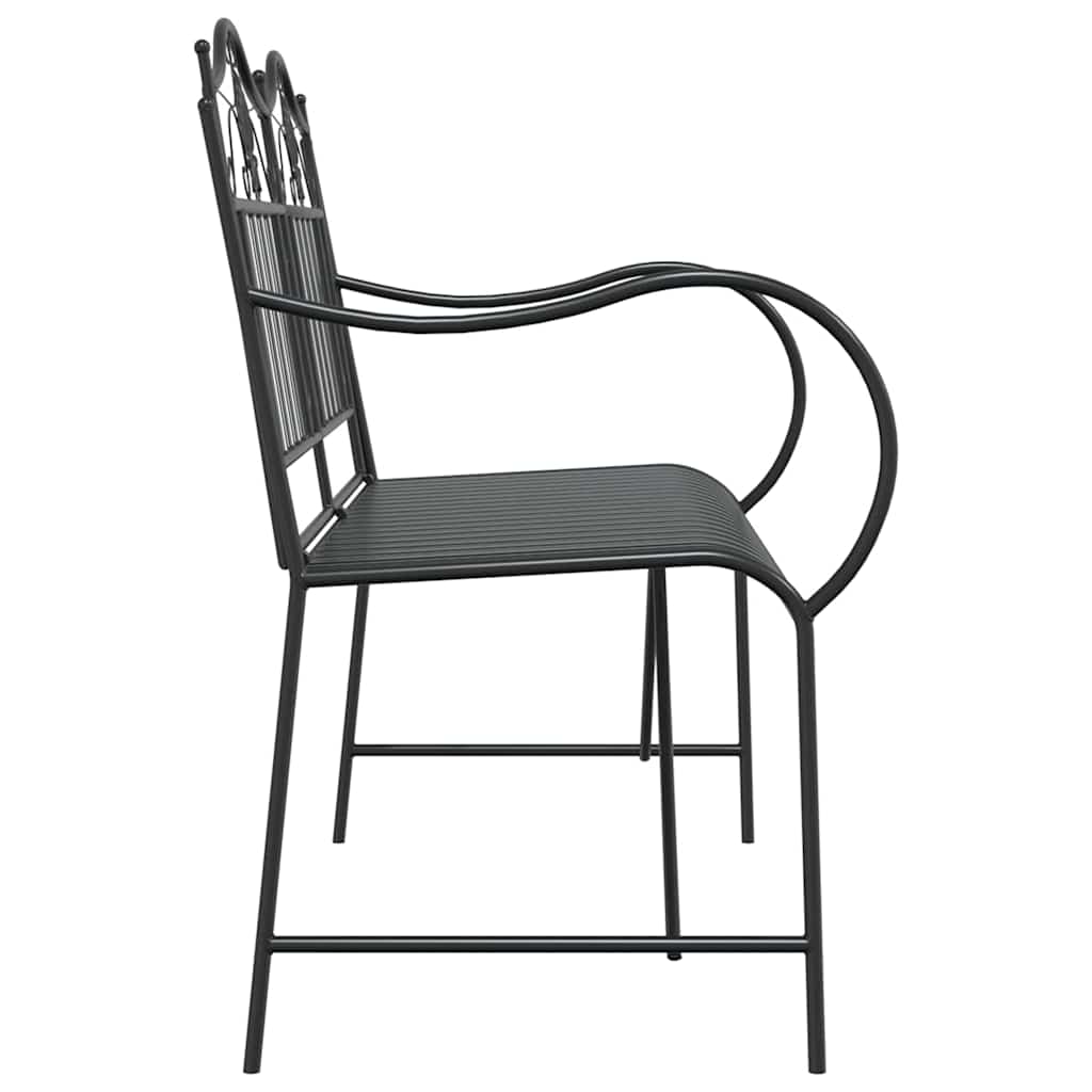 Gartenbank Schwarz 104 x 54 x 93cm Stahl