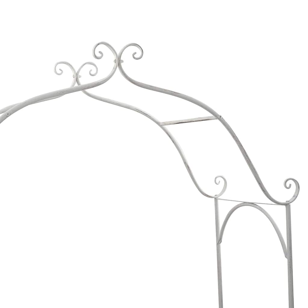 Gartenbank mit Kissen Weiß 104 x 54 x 93cm Stahl