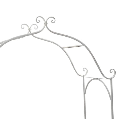 Gartenbank mit Kissen Weiß 104 x 54 x 93cm Stahl