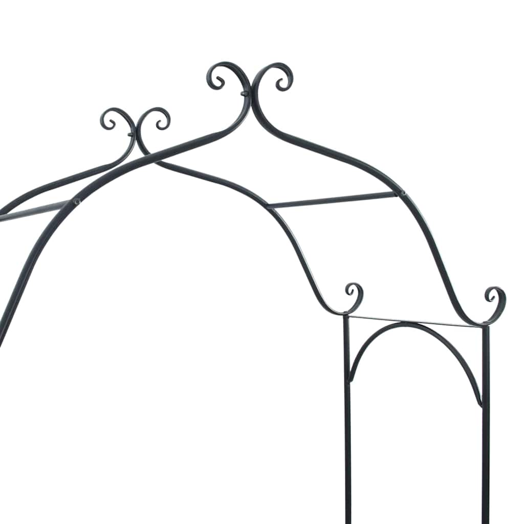 Gartenbank mit Kissen Schwarz 104 x 54 x 93cm Stahl