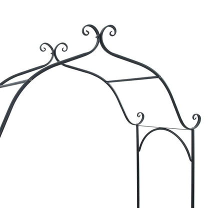 Gartenbank mit Kissen Schwarz 104 x 54 x 93cm Stahl