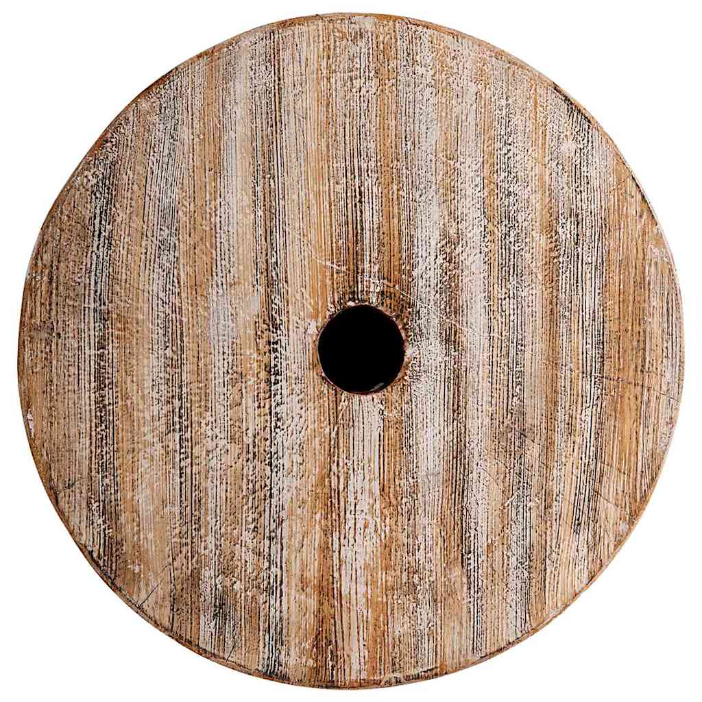 Sonnenschirmständer gewaschenes Weiß Ø34 x 40 cm Massivholz