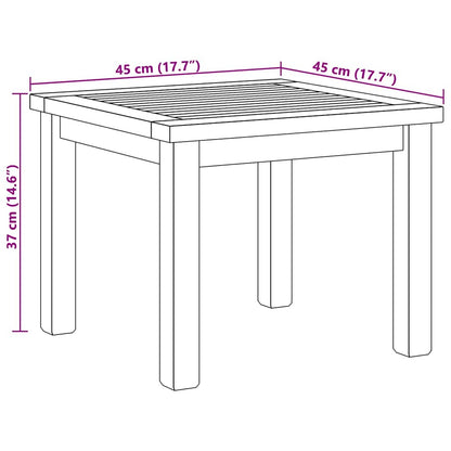 Couchtisch Braun 45 x 45 x 36 cm Teak-Massivholz